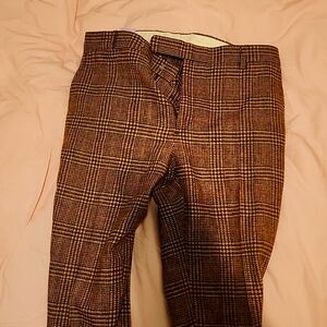 Plaid Tweed Trouser Pants